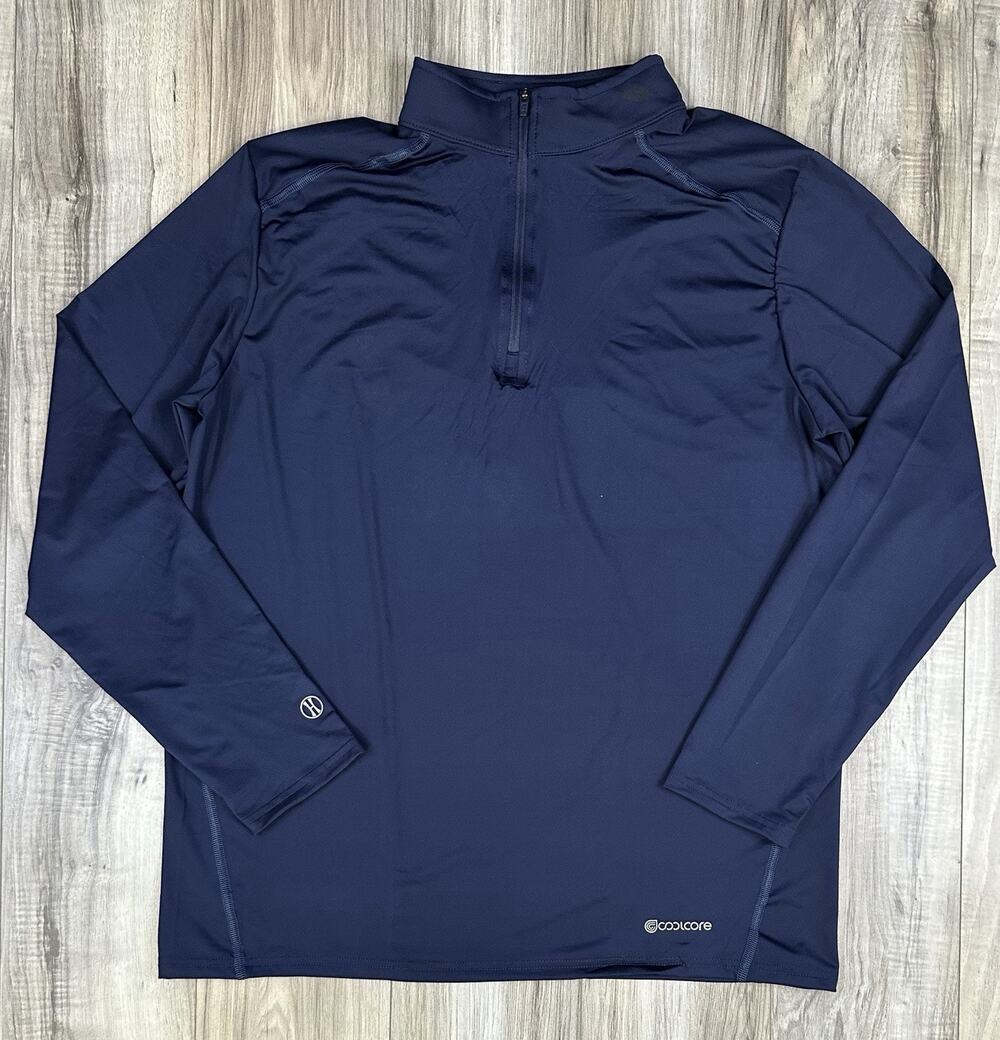 Holloway Coolcore 1/4 Zip Pullover Navy Mens Size Large UPF 50 Athletic NEW